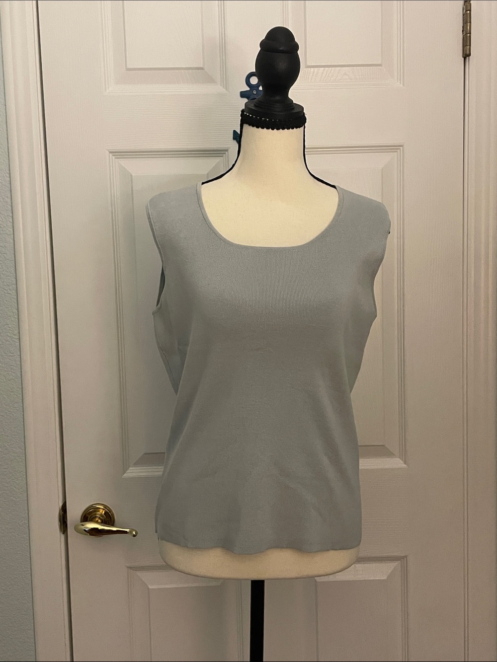 Charter Club Sleeveless Crewneck Tank in Light Gray